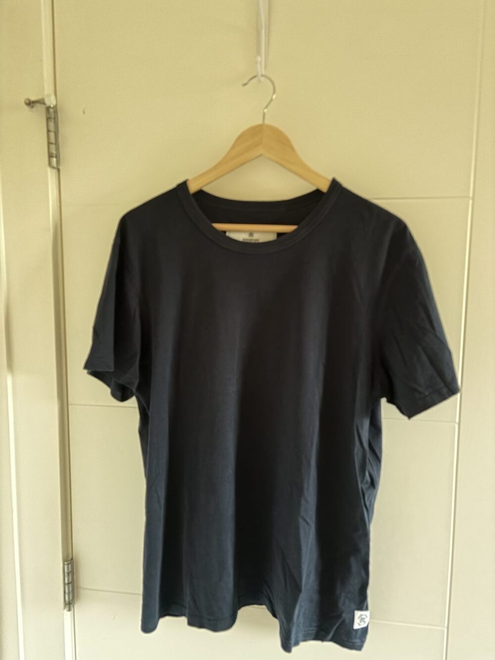 Reigning Champ Navy Crewneck Tee Short Sleeve Made in Canada Men's Large